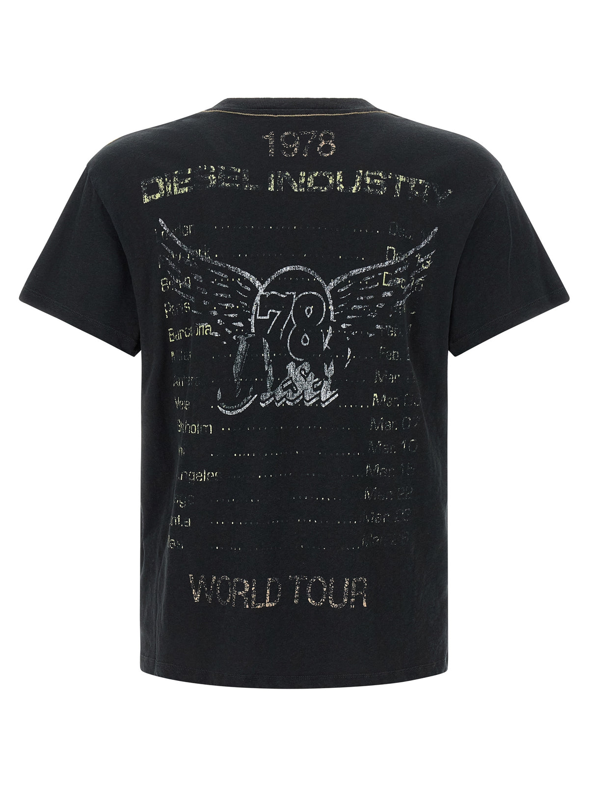 T-shirt Diesel T-Gerio-A en coton et chanvre noir – DI-343511