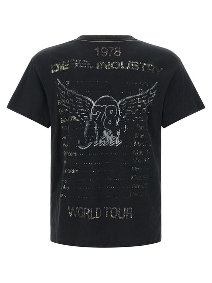 T-shirt Diesel T-Gerio-A en coton et chanvre noir – DI-343511