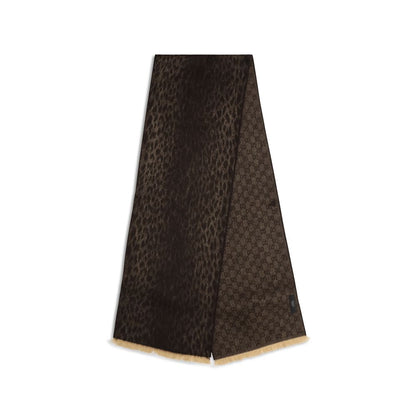 Écharpe Gucci femme en laine mérinos marron – GUA005HK3G2009864BB