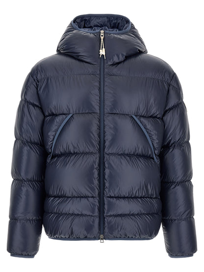 Moncler Blue Polyamide Full-Length Jacket
