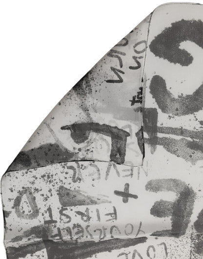Étole Dolce & Gabbana femme en soie blanche à imprimé graffiti – MS7555