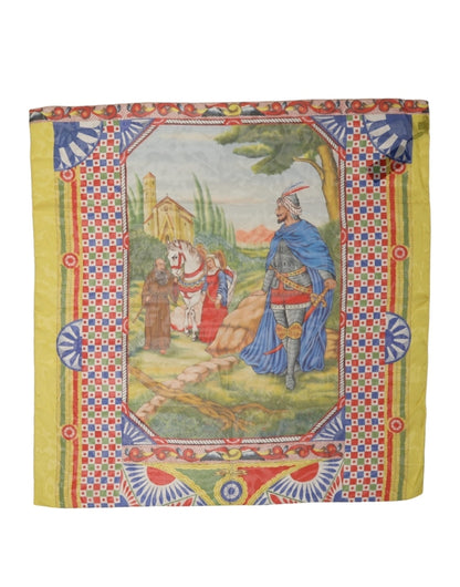 Foulard Dolce & Gabbana femme Carretto en soie multicolore – MS7602#1