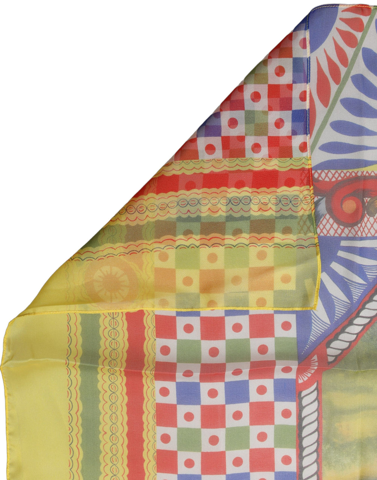 Foulard Dolce & Gabbana femme Carretto en soie multicolore – MS7602#1