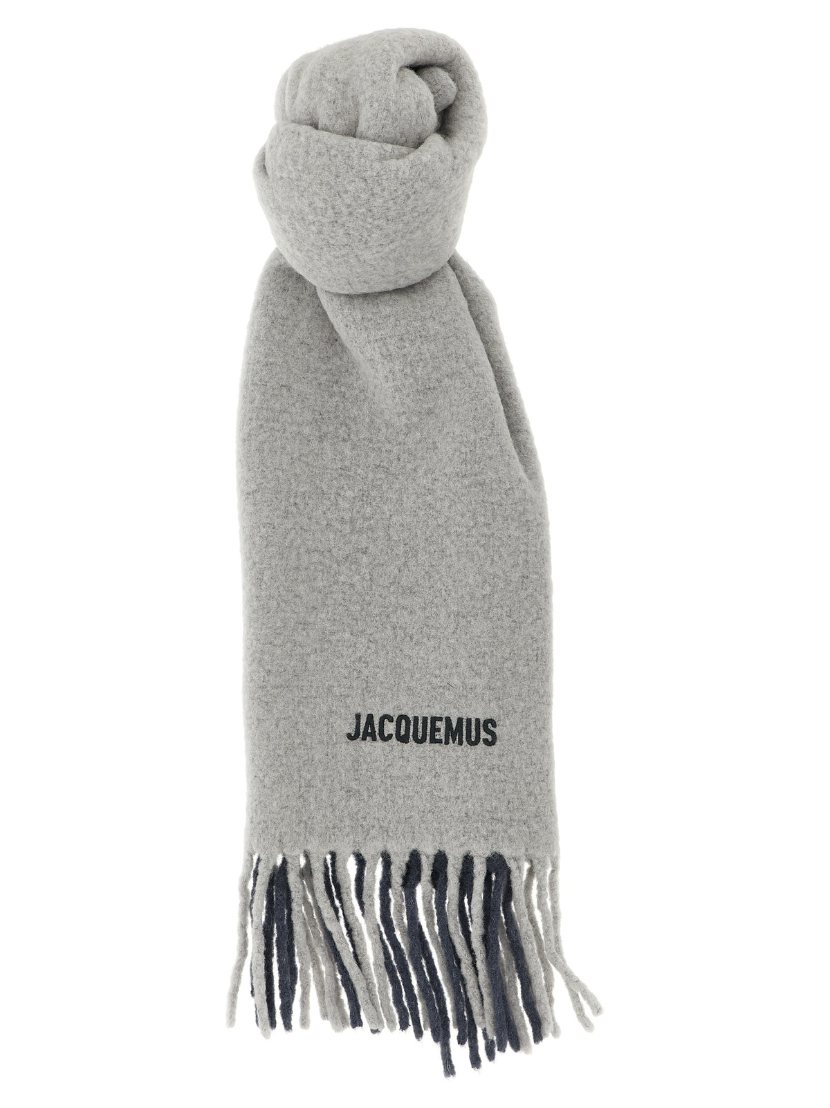 Écharpe Jacquemus homme Moisson en laine d'alpaga grise – JA318566BM