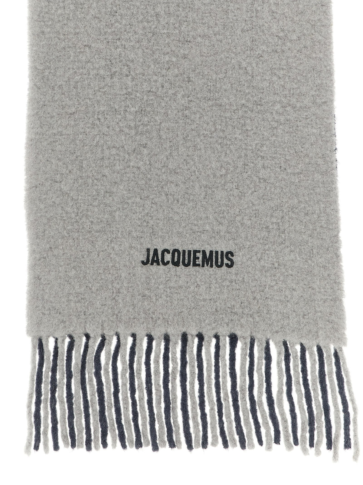 Écharpe Jacquemus homme Moisson en laine d'alpaga grise – JA318566BM