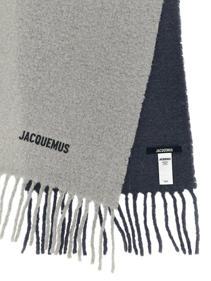 Écharpe Jacquemus homme Moisson en laine d'alpaga grise – JA318566BM