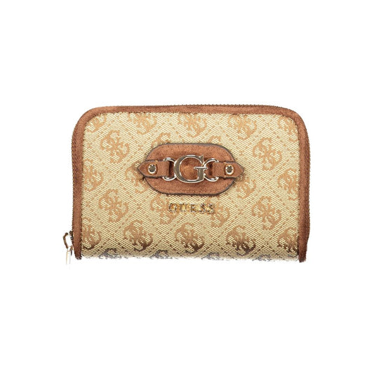 Portefeuille Guess Jeans femme Samantha en polyester beige – GU-47746