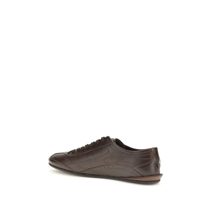 Baskets Dolce & Gabbana homme Lipari en cuir de veau marron – DO-CS2473A03748H042