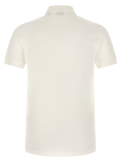 Burberry White Cotton Polo Shirt