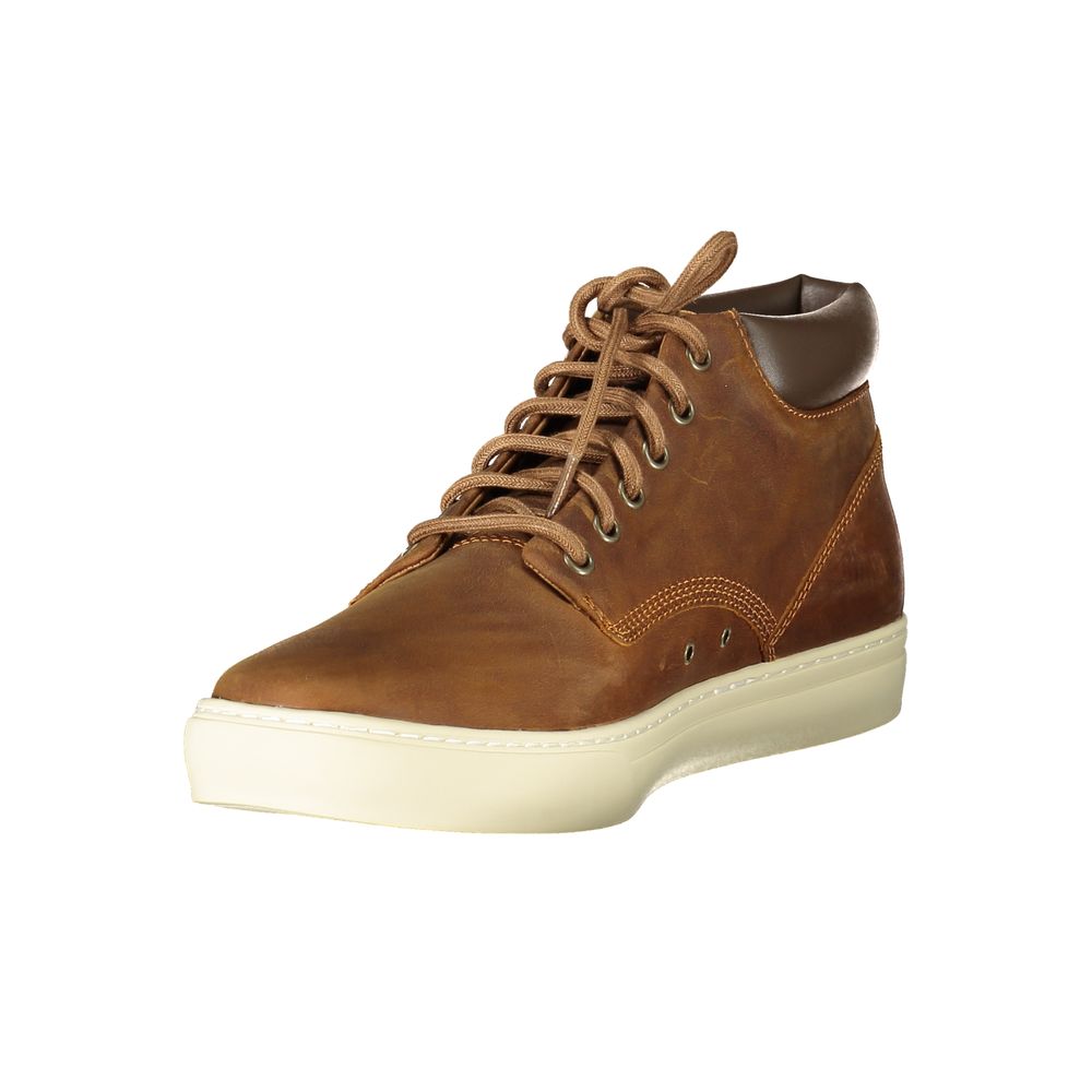 Baskets Timberland homme montantes en matières mixtes marron – TI-40297