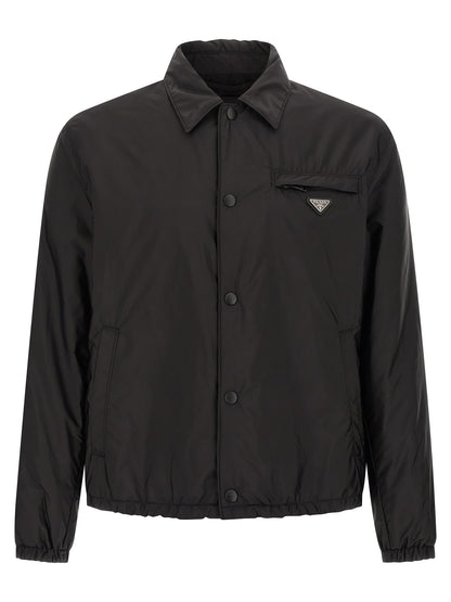 Prada Black Recycled Polyamide Full-Length Jacket