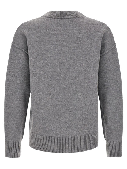 Ami Paris Gray Wool Cardigan