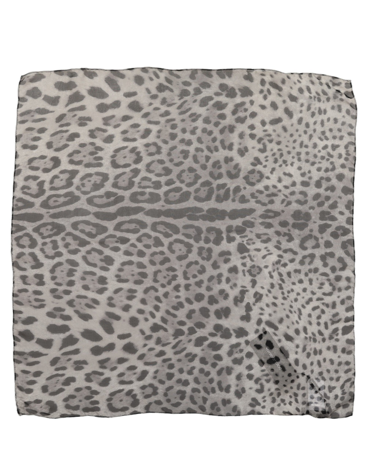 Foulard Dolce & Gabbana femme en soie gris et noir à imprimé léopard – MS7695