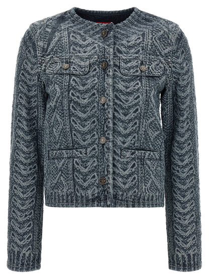 Diesel Blue Cotton Denim Jacket