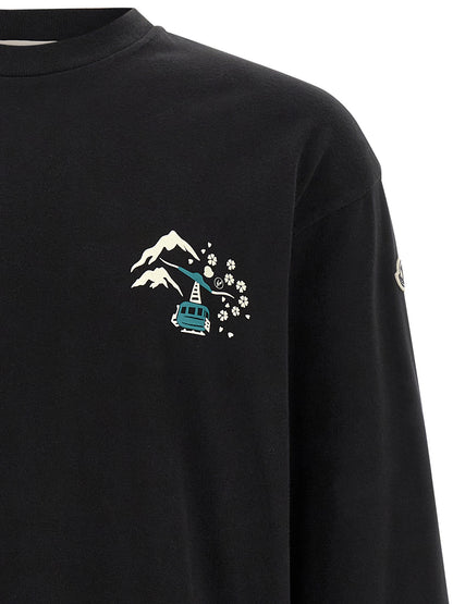 MONCLER GENIUS Black Cotton T-Shirt