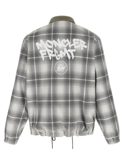MONCLER GENIUS Gray Cotton Full-Length Jacket