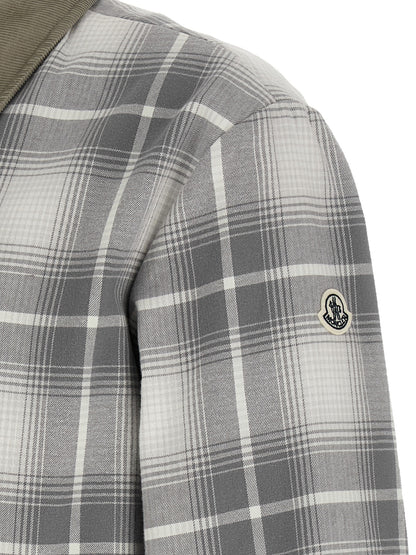 MONCLER GENIUS Gray Cotton Full-Length Jacket