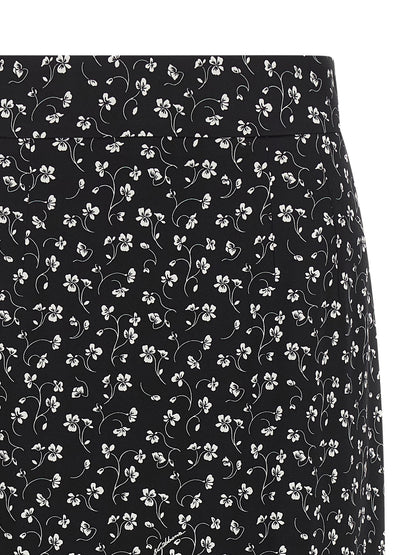 Jupe midi Dolce & Gabbana femme en soie noir et blanc – DO-344191