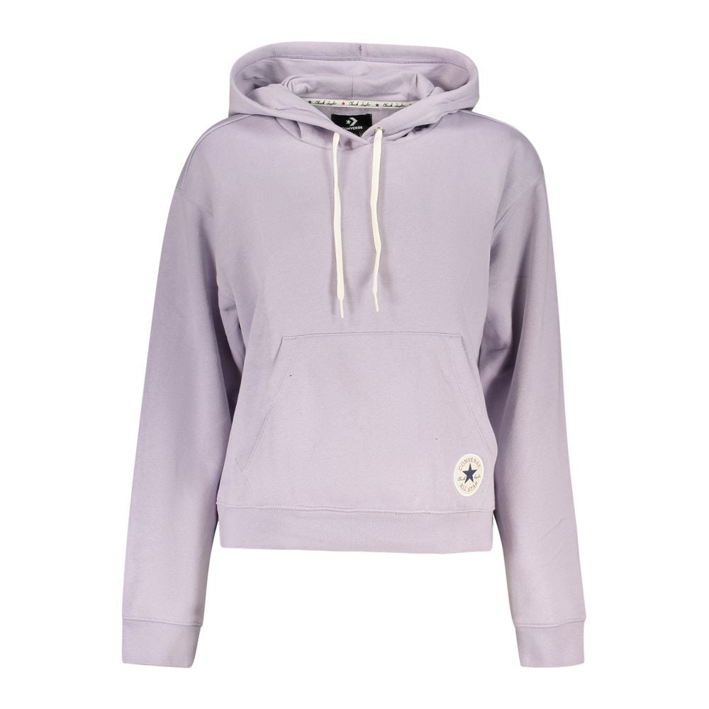 Sweat à capuche Converse femme en coton violet – CO-47901