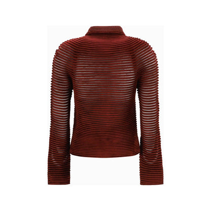 Giorgio Armani Bordeaux Viscose Cardigan