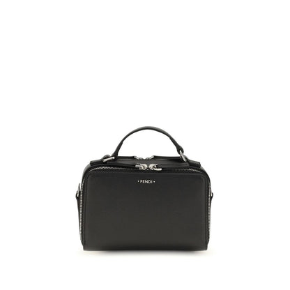 Fendi Black Calf Leather Bos Taurus Shoulder Bag