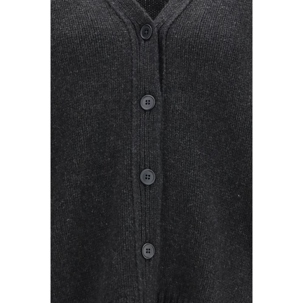 The Row Gray Cashmere Cardigan