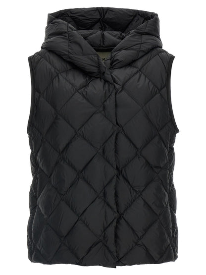 Max Mara Black Polyester Sleeveless Jacket