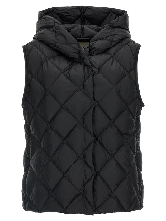 Veste sans manches à capuche Max Mara Giochi en polyester noir – WE-344630
