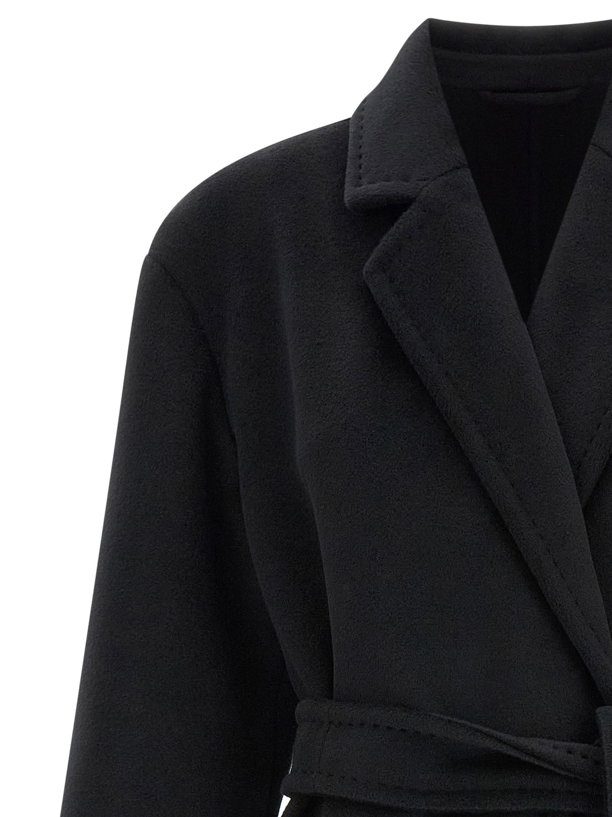 Manteau Max Mara femme Giambo en laine noir – MA-344632
