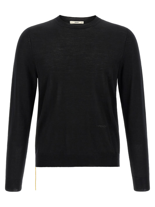 Cardigan Fendi en laine vierge noire – FE-344657