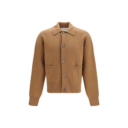 Ami Paris Brown Wool Oves Aries Cardigan
