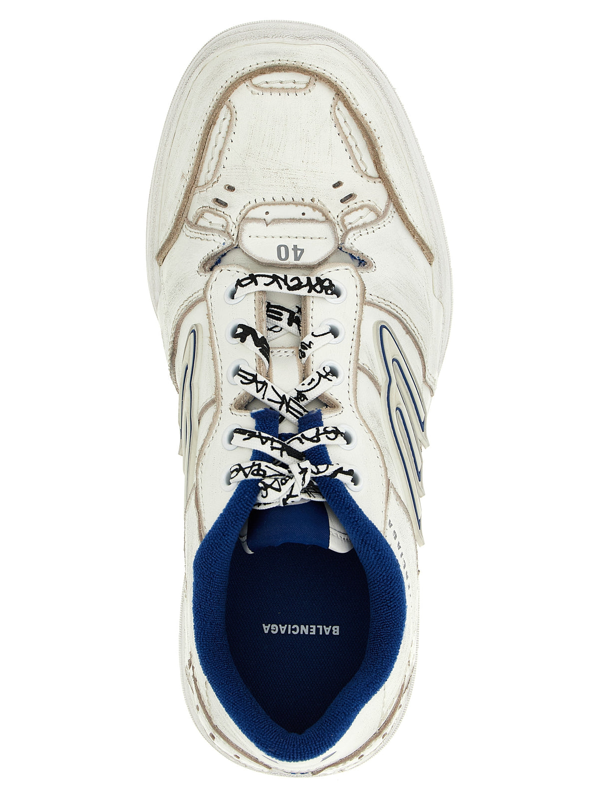 Balenciaga White Calfskin Athletic Sneakers