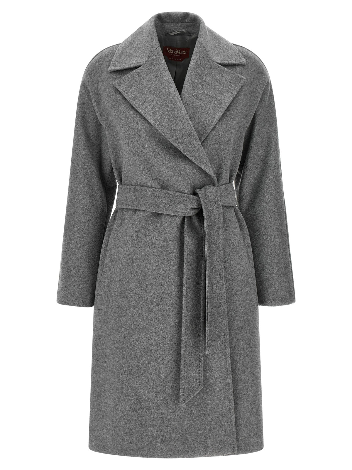 Manteau Max Mara femme Ravenna en laine vierge gris – MA-344742