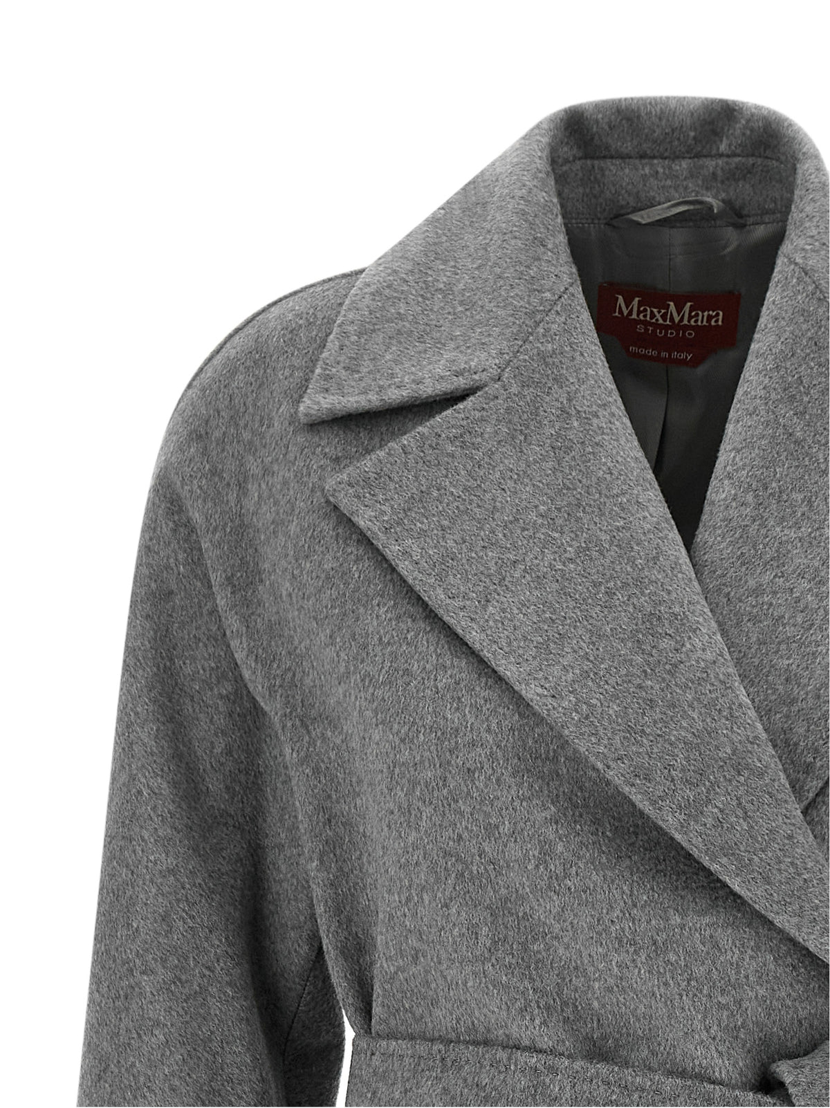 Manteau Max Mara femme Ravenna en laine vierge gris – MA-344742
