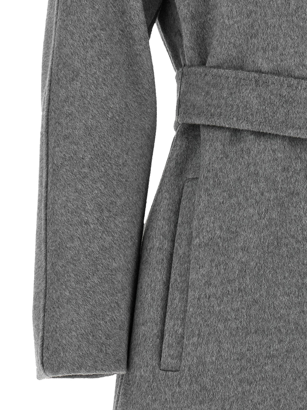 Manteau Max Mara femme Ravenna en laine vierge gris – MA-344742
