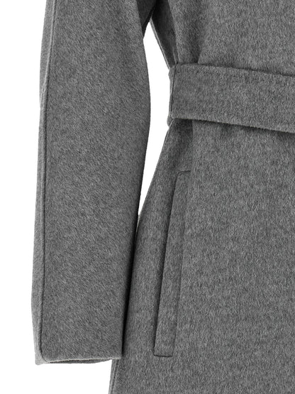 Manteau Max Mara femme Ravenna en laine vierge gris – MA-344742