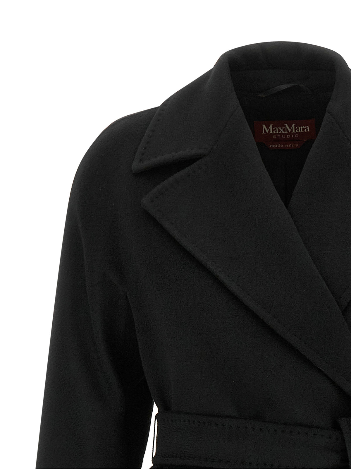 Manteau Max Mara femme Ravenna en laine vierge noir – MA-344743
