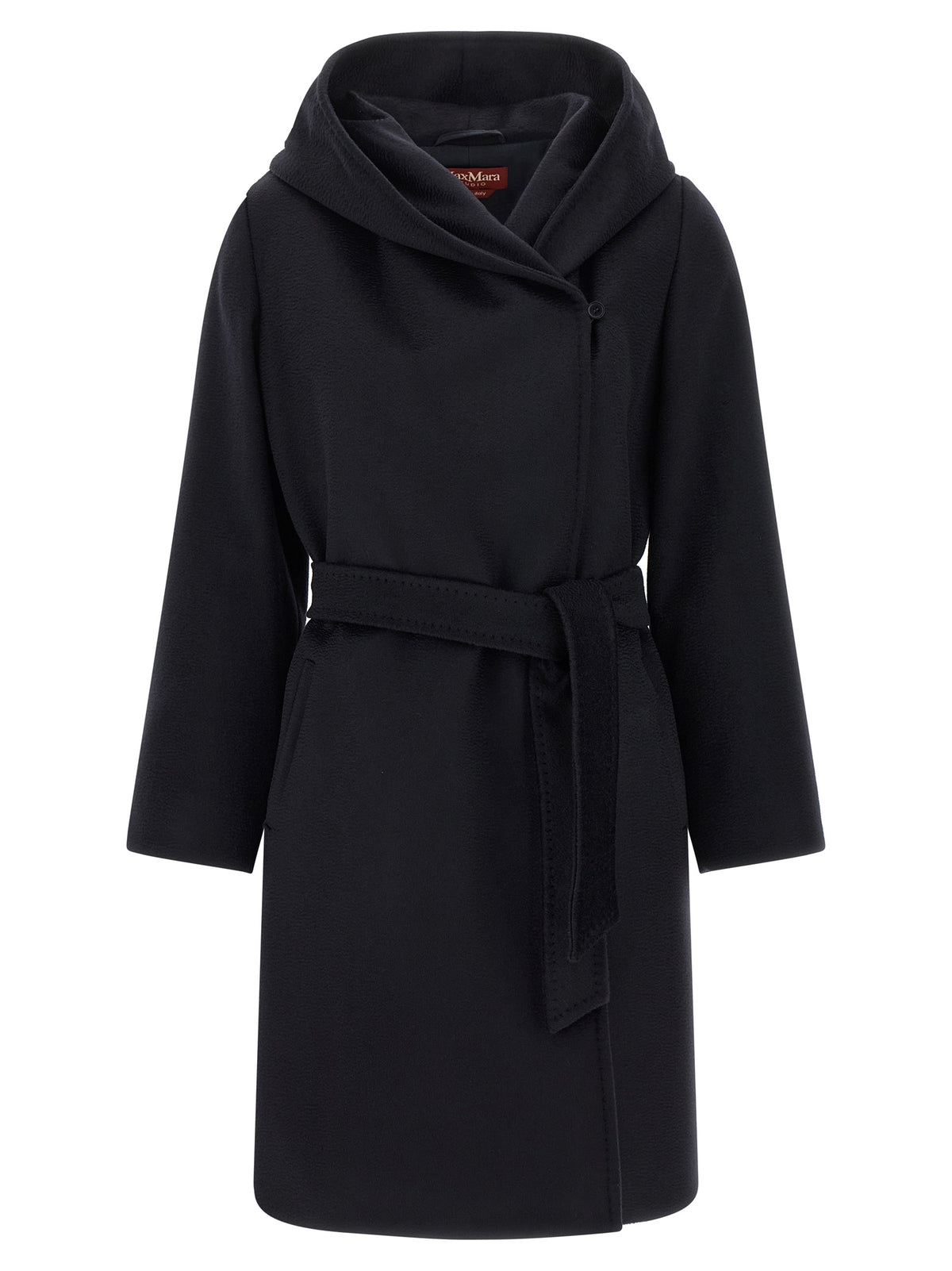 Manteau Max Mara femme New Mang en laine vierge bleu nuit – MA-344744