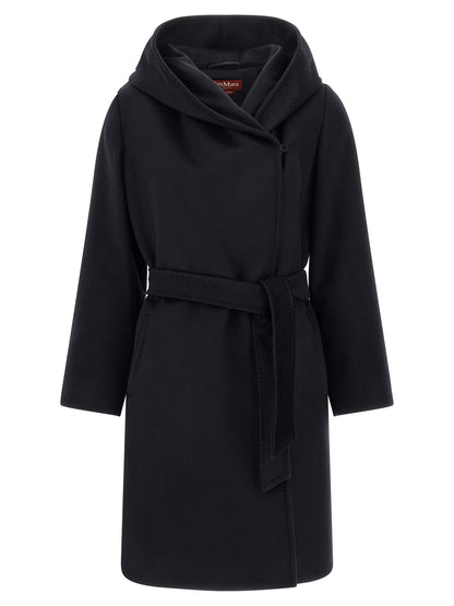 Manteau Max Mara femme New Mang en laine vierge bleu nuit – MA-344744