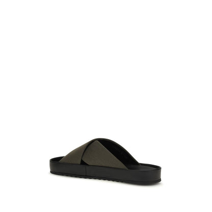 Fendi Bicolor Polyester Flat Sandals