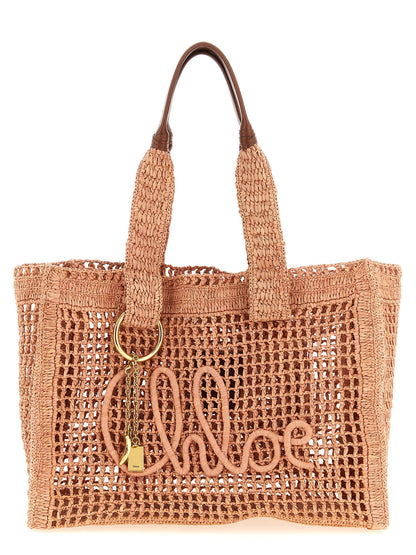 Chloé Multicolor Raffia Tote Bag