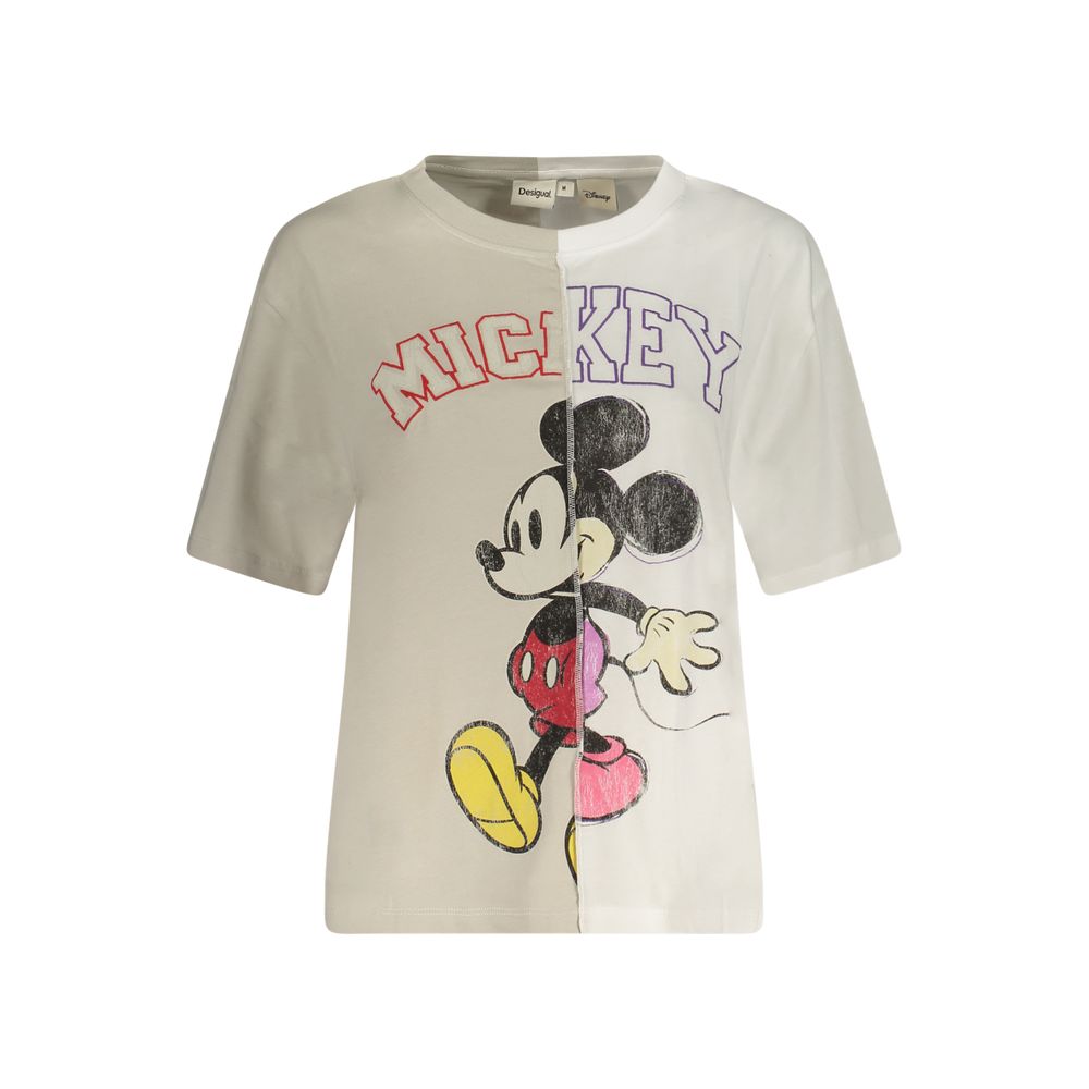 T-shirt Desigual femme en coton blanc – DE-47929