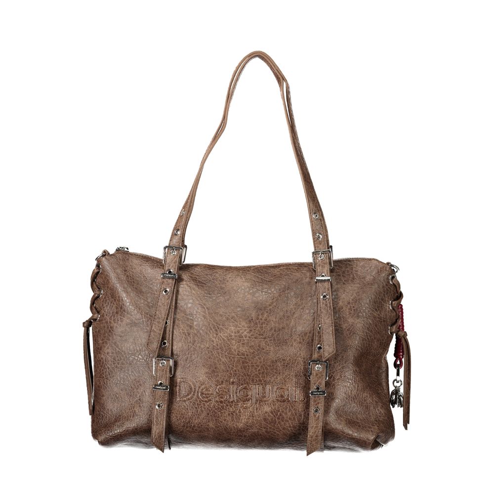 Sac à main Desigual femme Lanuza New Half Logo en polyuréthane marron – DE-47974