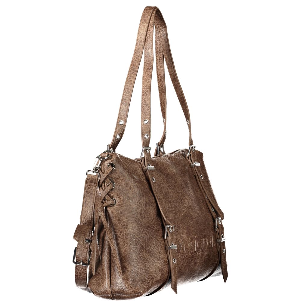 Sac à main Desigual femme Lanuza New Half Logo en polyuréthane marron – DE-47974
