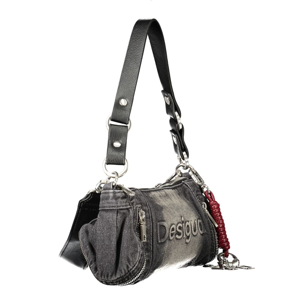 Sac à main Desigual femme Half Logo Denim Zarauz en coton noir – DE-47979