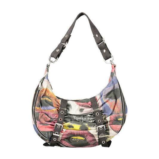 Sac à main Desigual femme Scratched Blue Calgary en coton noir – DE-47984