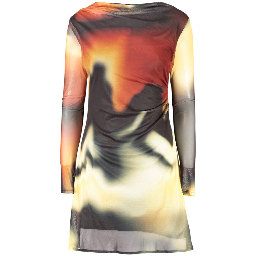 Robe Desigual femme courte à motifs en polyester noir – DE-47942