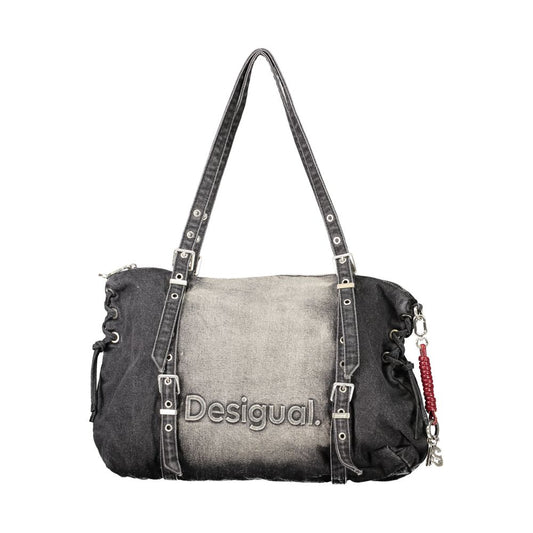 Sac à main Desigual femme Half Logo Denim Lanuza en coton noir – DE-47996