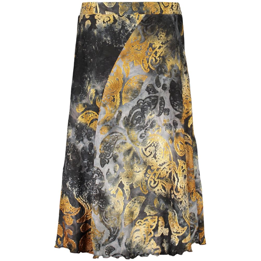 Jupe Desigual femme longue à motifs en polyester bleu – DE-47951