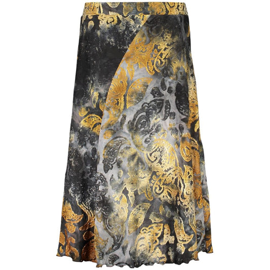 Jupe Desigual femme longue à motifs en polyester bleu – DE-47951